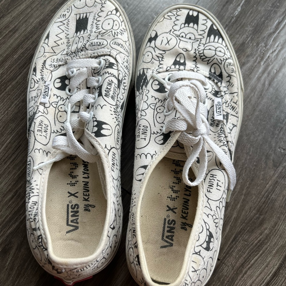 Vans x Kevin Lyons Black and White Graphic Sneakers
